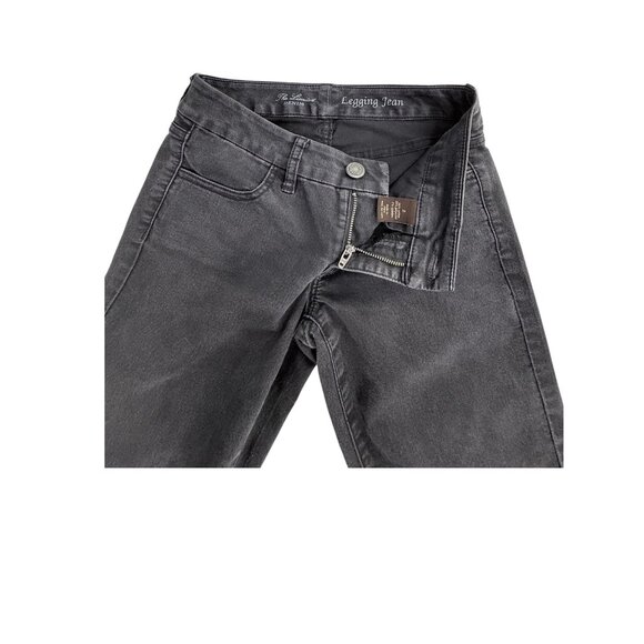 👖 The Limited Washed Charcoal Black Legging Jean Zipper Ankle 2 👖 - Picture 5 of 6